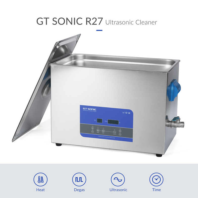 GT SONIC 27L SUS304 40KhHz Digital Ultrasonic Parts Washer With Heater Degas Timer